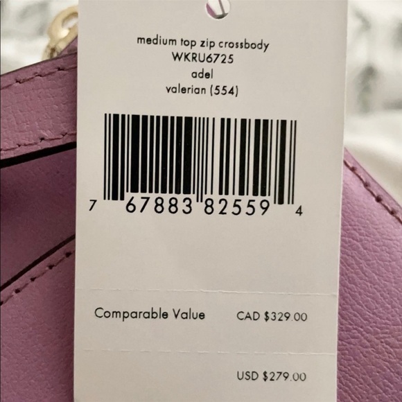 Kate Spade Adel Medium Top Zip Crossbody WKRU6725 Valerian - Picture 8 of 8